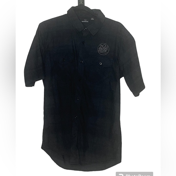 Burnside 20th Century Fox Black Button Down Shirt Sz Large - Picture 1 of 4